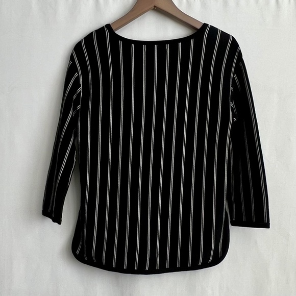 Rag & Bone Striped Knit Sweater Top Sailor Chic Dark Blue & White Women's Small - Picture 8 of 9